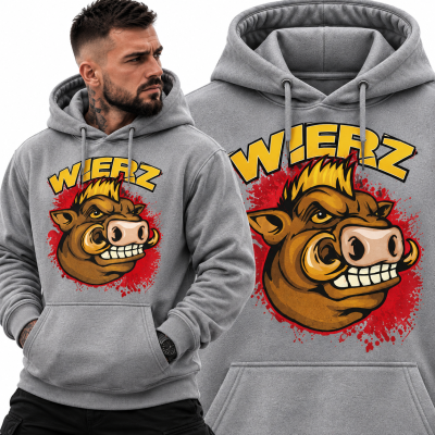BLUZA Z KAPTUREM NA SIŁOWNIĘ WIEPRZ